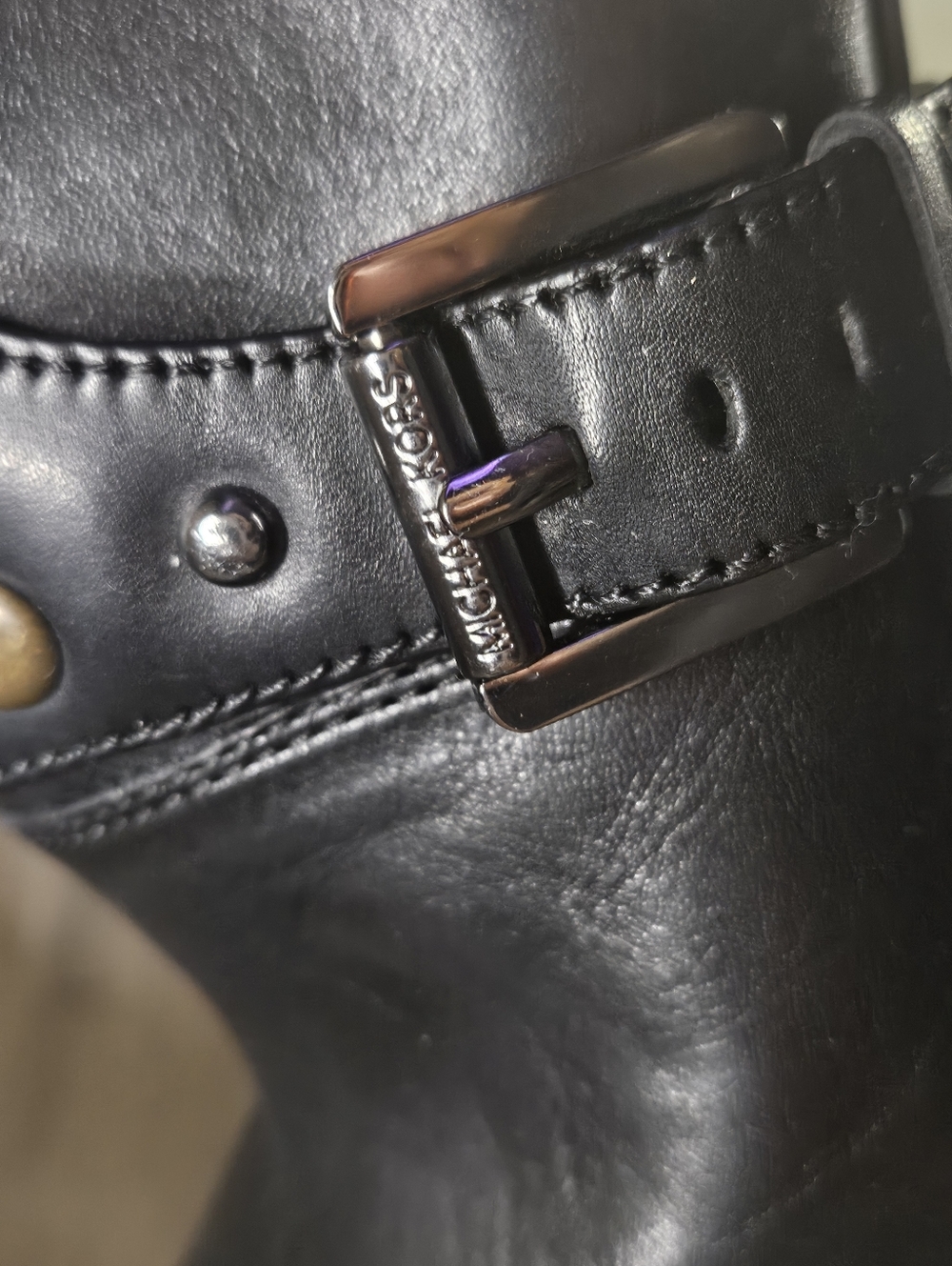 NWOT Michael Kors Black Studded Platform Stiletto Booties - Picture 14 of 16
